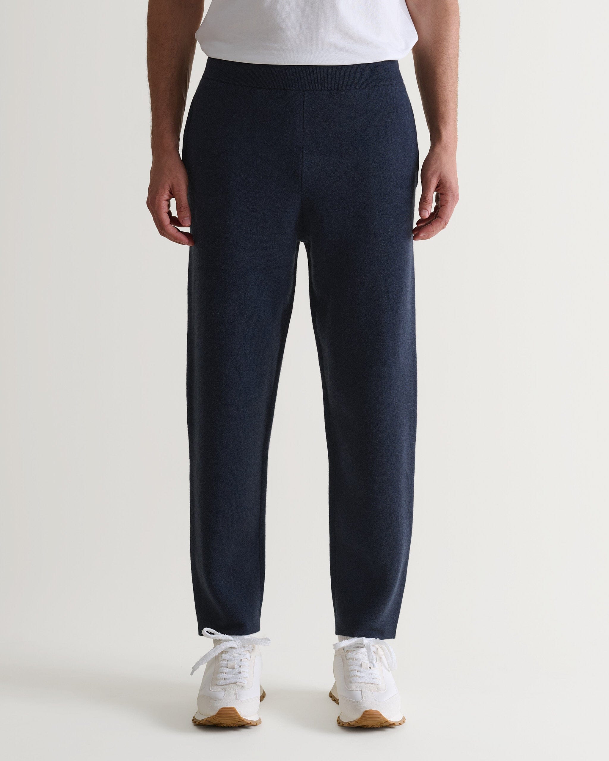 Men's Cashmere Merino Double Faced Jogger - Navy