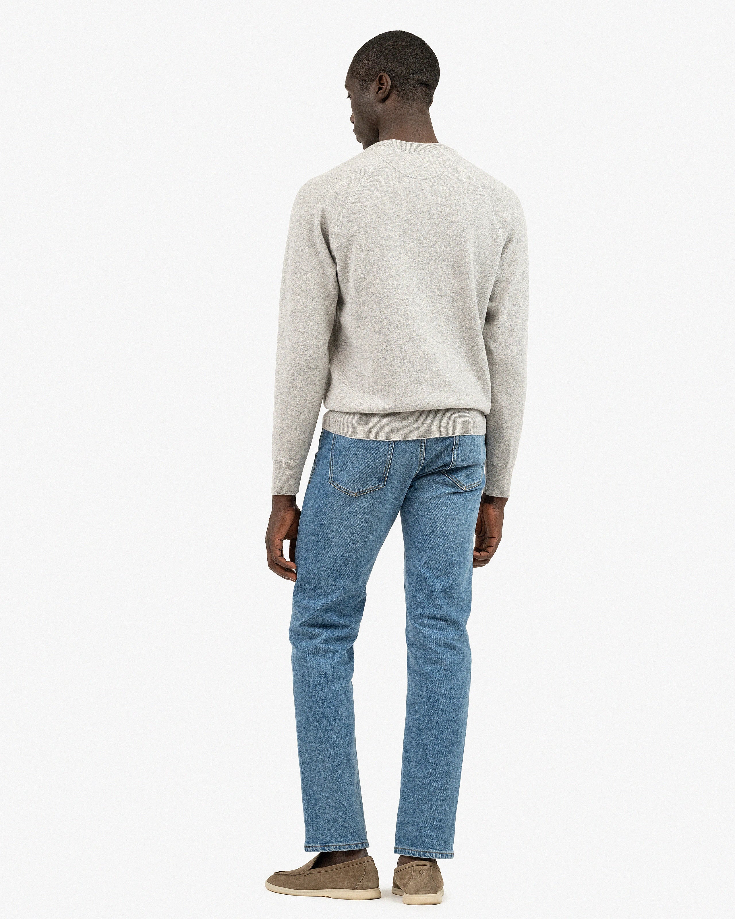 Men's Arcore Raglan Crew Neck Sweater - Light Grey