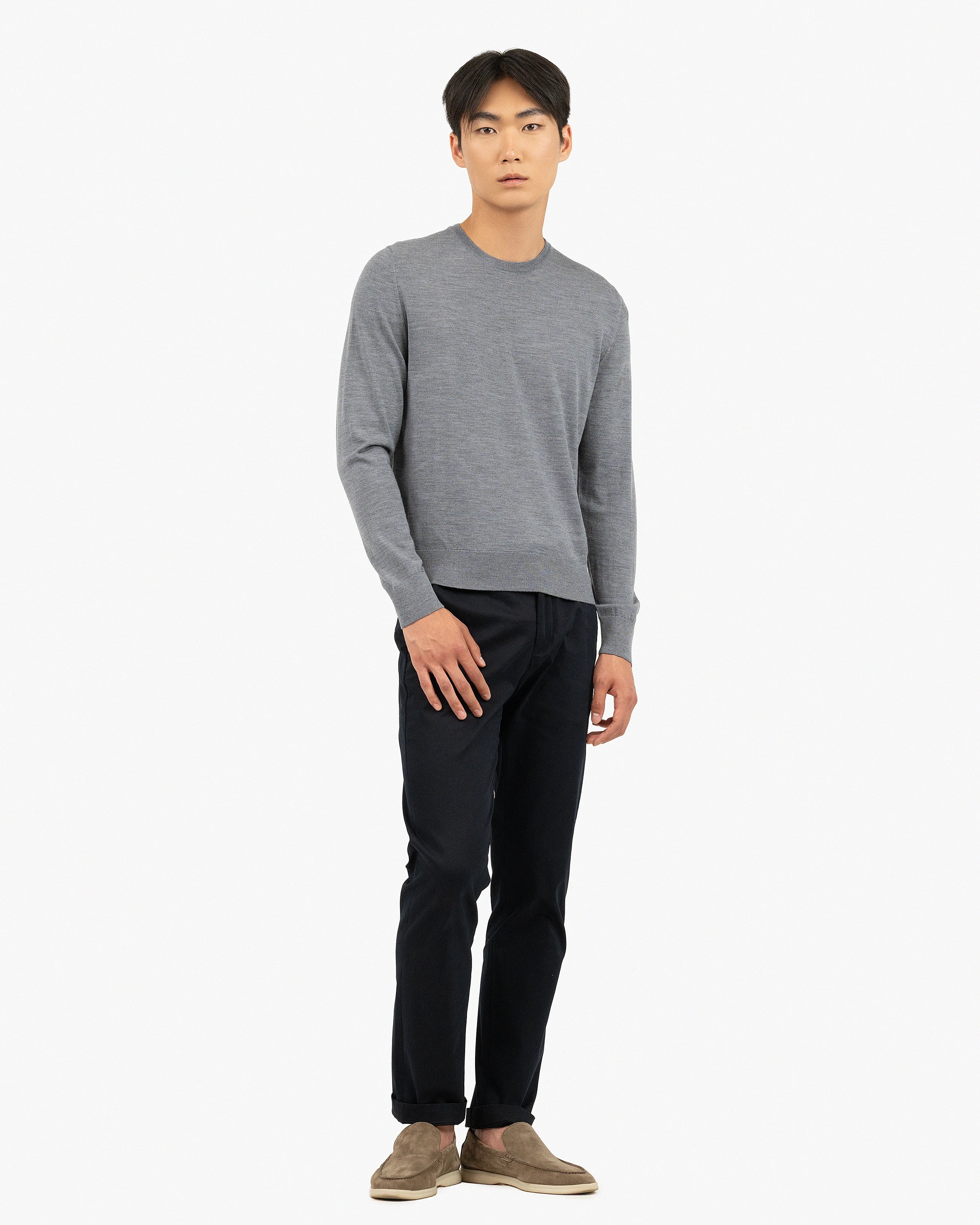 Men's Belmond Crew Neck Sweater - Grey